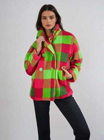 Monki Übergangsjacke in Rot/ Grün