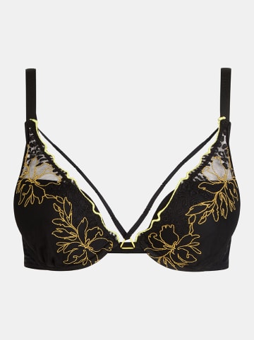 Chantelle Push-up beha zwart/mosterdgeel