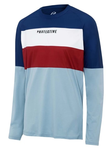 Protective Funktionslongsleeve "Six Was Nine" in Dunkelblau/ Hellblau