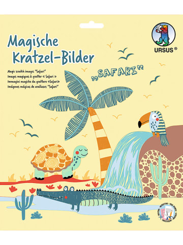 URSUS Kratzel-Bilder "Safari" in Bunt