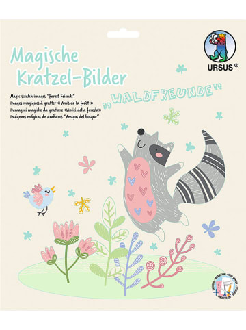 URSUS Kratzel-Bilder "Waldfreunde" in Bunt