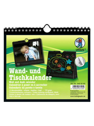URSUS Wand- & Tischkalender in Schwarz