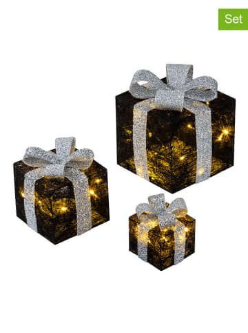 Hollybell 3-delige set: decoledlampen zwart