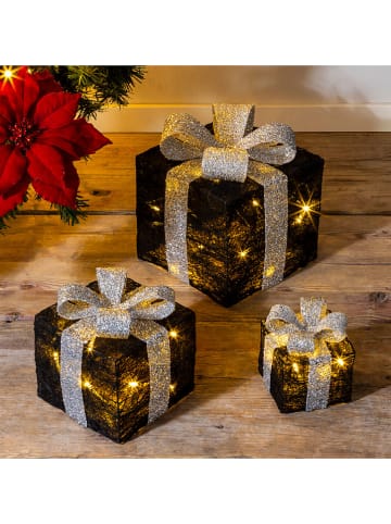 Hollybell 3er-Set: LED-Dekoleuchten in Schwarz