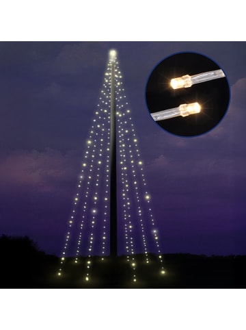 Hollybell LED-Fahnenmast-Lichterkette - EEK G (A bis G) - (L)1000 cm