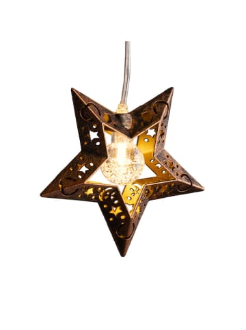 Hollybell LED-Solar-Dekoleuchte "Star dance" in Grau/ Gold - (L)70 cm
