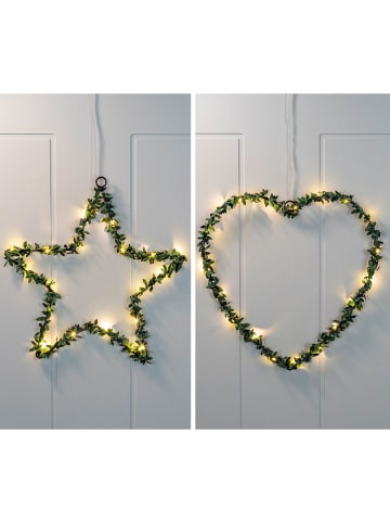 Hollybell Dekoracje LED (2 szt.) w kolorze zielonym - 30 x 20 cm