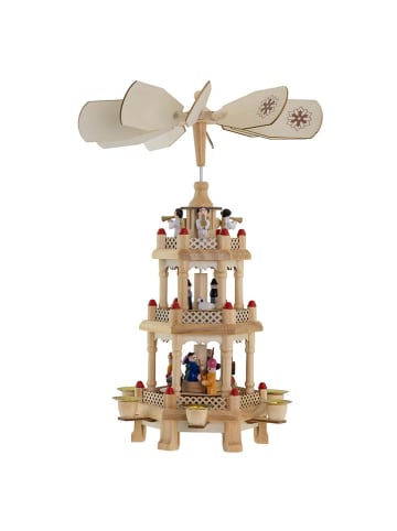 Hollybell Świecznik w kolorze beżowym - 14,5 x 31 x 12,5 cm