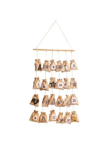 Hollybell Adventskalender in Beige - (L)90 x (B)55 cm