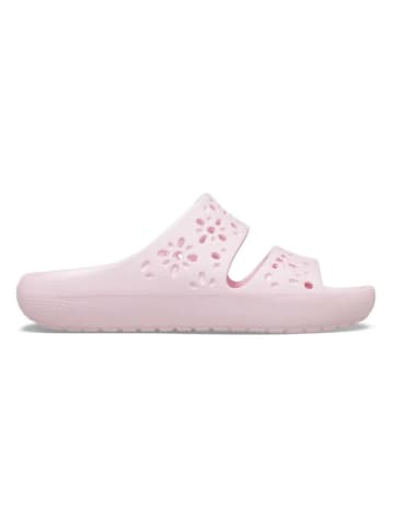 Crocs Klapki "Classic Floral" w kolorze jasnoróżowym