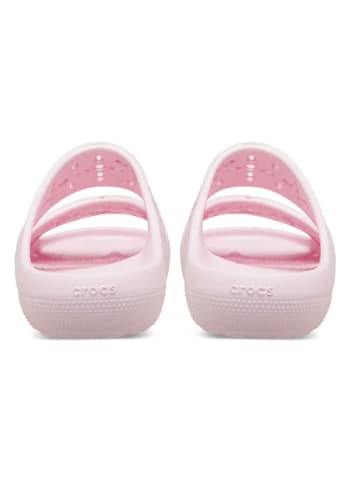Crocs Klapki "Classic Floral" w kolorze jasnoróżowym