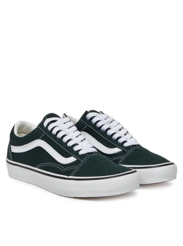 Vans Leder-Sneakers "Old Skool" in Grün