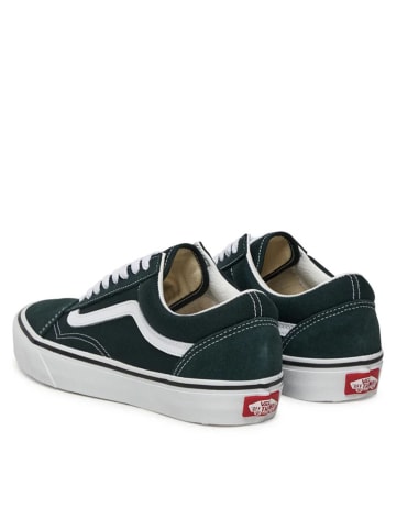 Vans Leder-Sneakers "Old Skool" in Grün