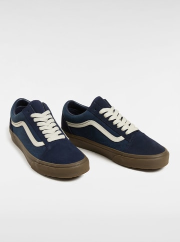 Vans Leder-Sneakers "Old Skool" in Dunkelblau