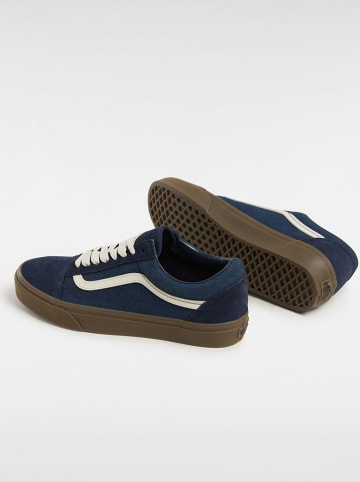 Vans Leder-Sneakers "Old Skool" in Dunkelblau