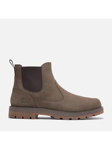 Timberland Skórzane sztyblety "Britton Road Mid" w kolorze brązowym