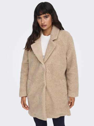 ONLY Teddyfellmantel "ONLNEWAURELIA Sherpa Coat" in Beige