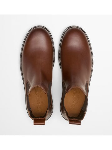 Marc O'Polo Shoes Skórzane sztyblety "Rony" w kolorze jasnobrązowym