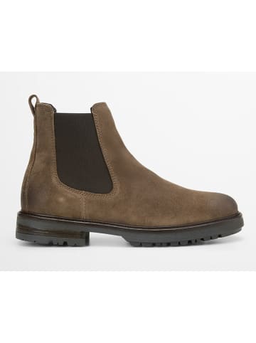 Marc O'Polo Shoes Skórzane sztyblety "Rony" w kolorze brązowym