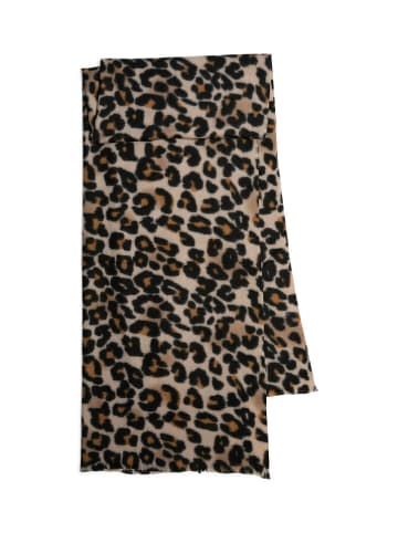 Pieces Sjaal lichtbruin/zwart