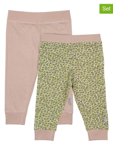 mikk-line 2er-Set: Leggings in Rosa/ Grün