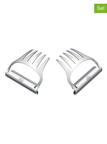 Rösle 2-delige set: grillvorken zilverkleurig - (L)19 cm