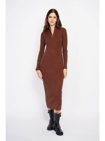ASSUILI Strickkleid in Braun