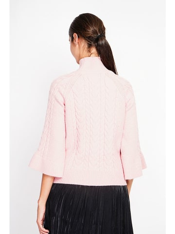 ASSUILI Sweter w kolorze jasnoróżowym