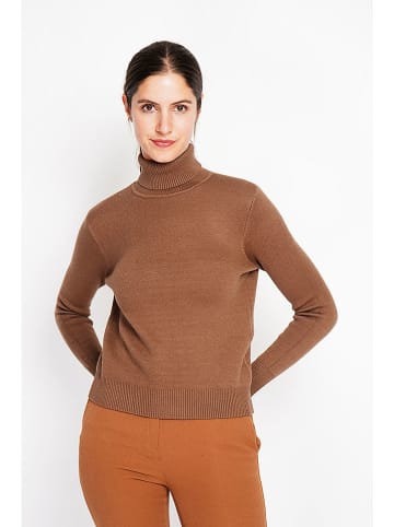 ASSUILI Rollkragenpullover in Braun