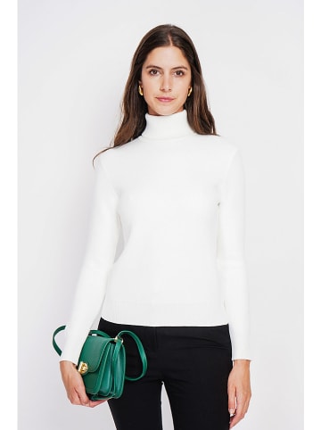 ASSUILI Rollkragenpullover in Weiß