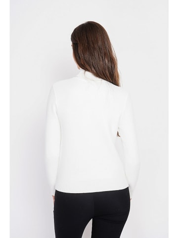ASSUILI Rollkragenpullover in Weiß