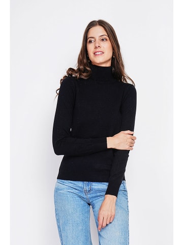 ASSUILI Rollkragenpullover in Schwarz