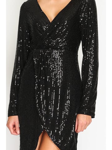 ASSUILI Paillettenkleid in Schwarz