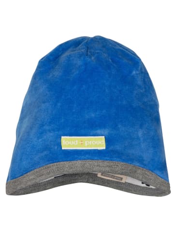 loud + proud Wendemütze in Blau/ Creme/ Schwarz