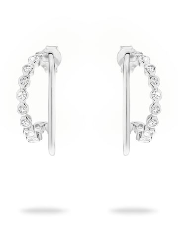 Tamaris Zilveren halfcreolen met edelstenen