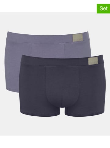 Sloggi 2er-Set: Boxershorts in Hellblau/ Dunkelblau