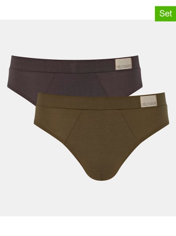 Sloggi 2er-Set: Slips in Khaki/ Anthrazit