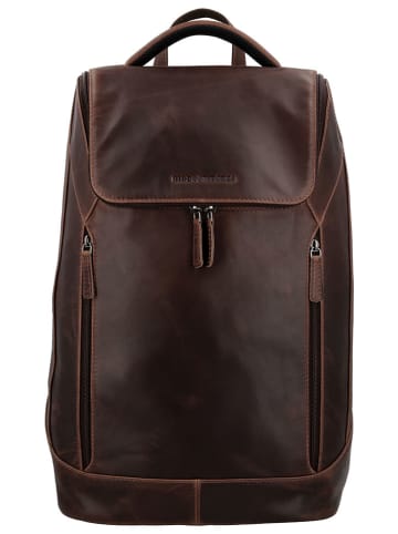 HIDE & STITCHES Rugzak "Japura" bruin - (B)29 x (H)46 x (D)14 cm