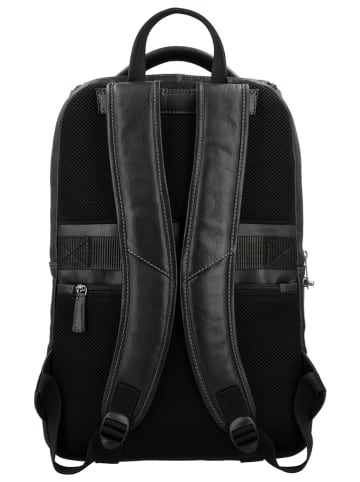 HIDE & STITCHES Rucksack "Japura" in Schwarz - (B)29 x (H)46 x (T)14 cm