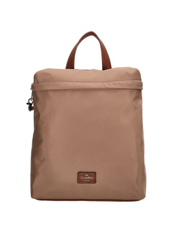 Charm Rucksack "Buckingham" in Hellbraun - (B)29 x (H)26,5 x (T)7,5 cm