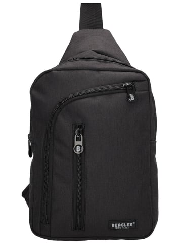 Beagles Schoudertas "Kyoto" zwart - (B)18 x (H)25 x (D)5,5 cm