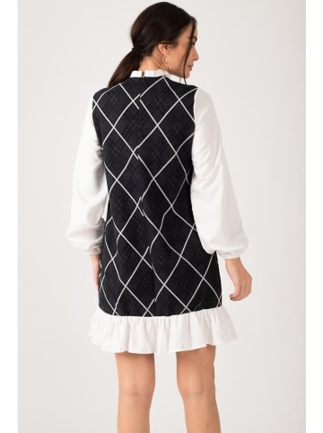 Happiness Istanbul Kleid in Schwarz/ Weiß