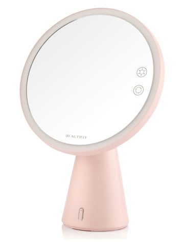 Beautifly Lusterko LED "Smart Moon" w kolorze jasnoróżowym