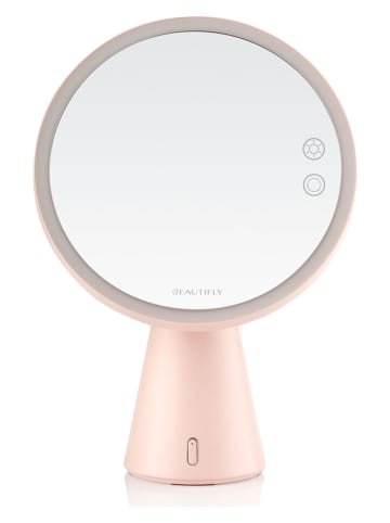 Beautifly Lusterko LED "Smart Moon" w kolorze jasnoróżowym