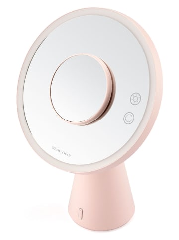 Beautifly Lusterko LED "Smart Moon" w kolorze jasnoróżowym