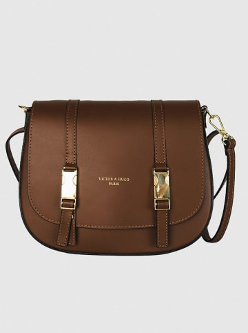 Victor & Hugo Paris Leren schoudertas "Ruth" lichtbruin - (B)26 x (H)20 x (D)8 cm