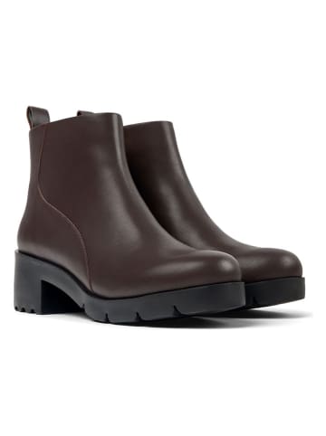 Camper Leder-Ankle-Boots in Braun