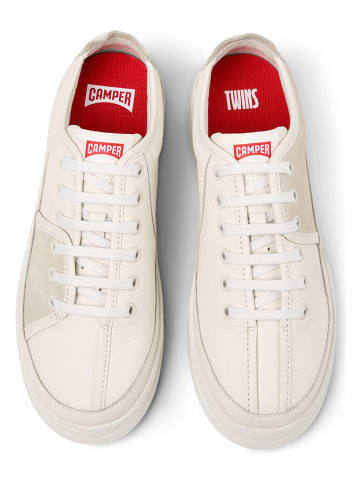 Camper Skórzane sneakersy w kolorze kremowym
