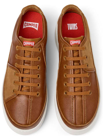 Camper Skórzane sneakersy w kolorze jasnobrązowym