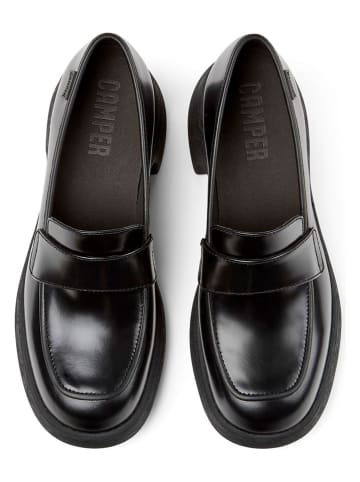 Camper Skórzane mokasyny w kolorze czarnym